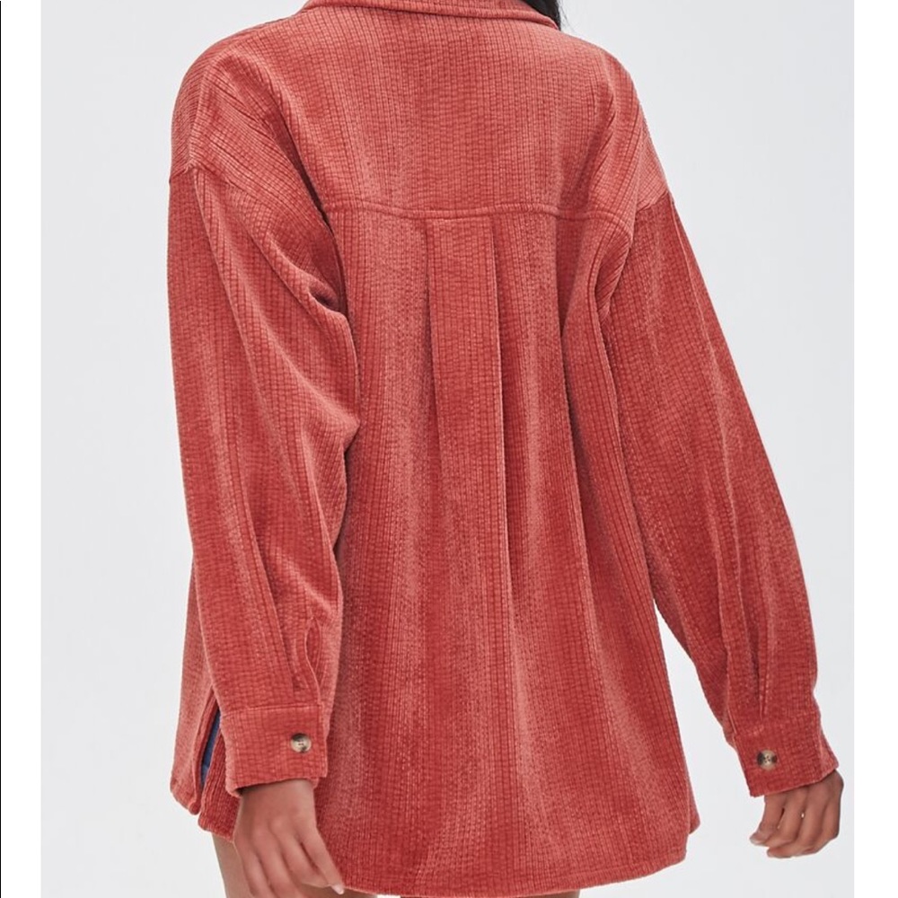 Corduroy High-Low Shacket - Picture 4 of 5